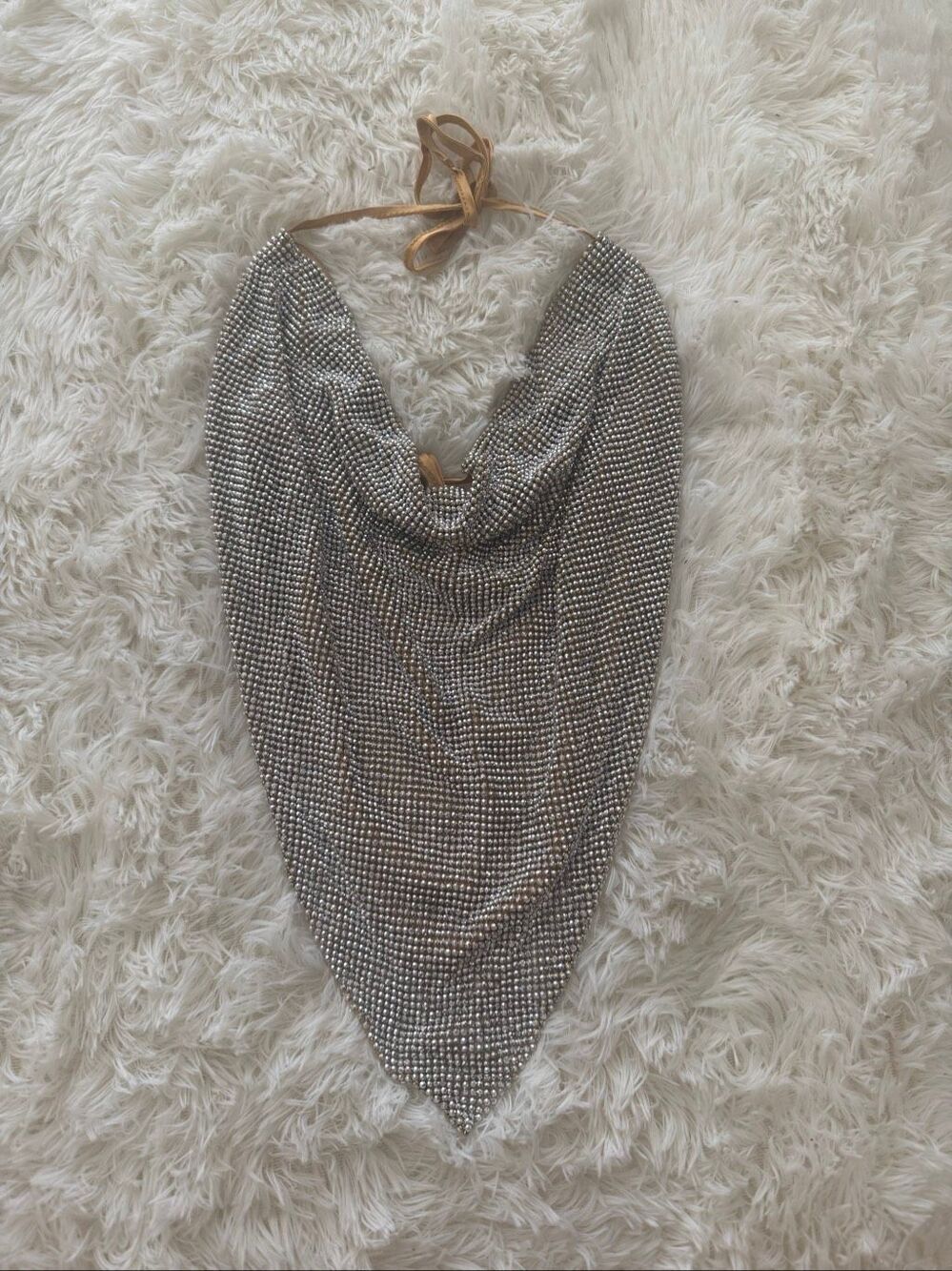Sparkly open back shirt one size fits all - Picture 2 of 4